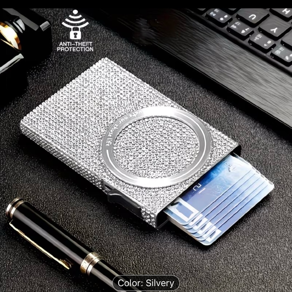 Silver Anti-Theft Card Holder - Picture 1 of 6